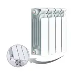 Радиатор биметаллический RIFAR BASE Ventil 350 04 секц. нижн. прав. – вид 1