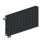 Радиатор биметаллический RIFAR SUPReMO Ventil 800 RAL 9005-M 07 секц. нижн. лев. – вид 1