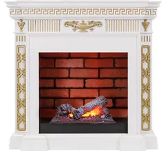 Каминокомплект Dimplex Greece - Белый с золотом с очагом Cassette 400 NH