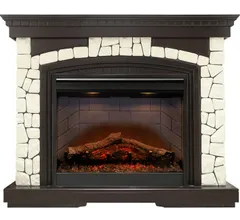 Каминокомплект Dimplex Glasgow - Темный дуб / Белый (Высота 1070 мм) с очагом Symphony 26'' DF2608-INT
