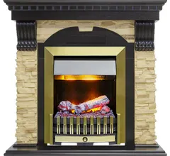 Каминокомплект Dimplex Dublin - Венге / Сланец с очагом Danville Antique Brass FB2