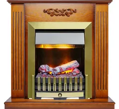 Каминокомплект Dimplex Lumsden - Дуб антик с очагом Danville Antique Brass FB2