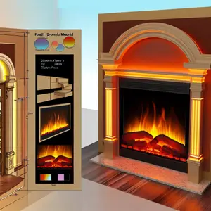 Электрокамин Dioramic 25 LED FX портал Royal Flame Madrid