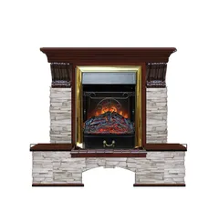Каминокомплект Glenrich БОСТОН К МИСХОР угл. кр.дер. c топкой MAJESTIC BR