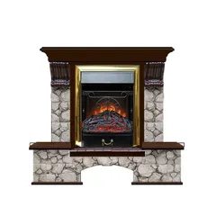Каминокомплект Glenrich БОСТОН К КАРЕЛИЯ дуб 46 c топкой MAJESTIC BR