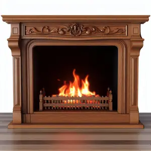 Каминокомплект Дуб Антик с очагом: элегантный уют