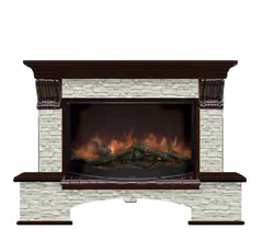 Каминокомплект Glenrich БОСТОН К R 86 ГО дуб 46 c топкой RONDO 86