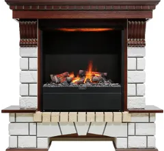 Каминокомплект Dimplex Pierre Luxe - Темный дуб / Белый (Высота 1040мм) с очагом Albany