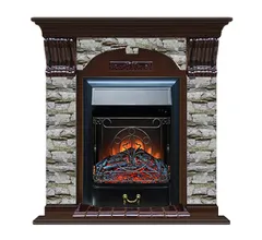 Каминокомплект Glenrich АРОЧНЫЙ АЛТАЙ дуб 46 c топкой MAJESTIC BR