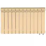 Радиатор биметаллический RIFAR MONOLIT Ventil 350 Айвори 12 секц. нижн. прав. – вид 1