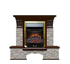 Каминокомплект Glenrich БОСТОН К ГЦ угл. дуб 46 c топкой MAJESTIC BR