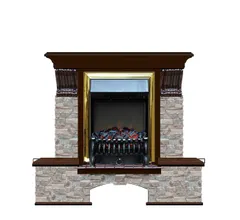 Каминокомплект Glenrich БОСТОН К ГЦ дуб 46 c топкой FOBOS BR
