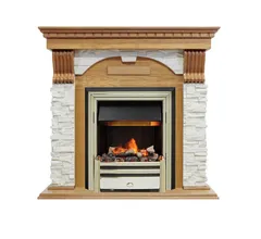 Каминокомплект Dimplex Dublin - Дуб / Сланец белый с очагом Cavendish