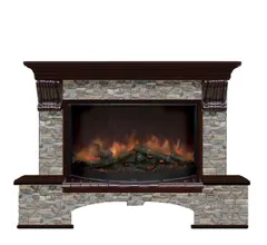 Каминокомплект Glenrich БОСТОН К R 86 ГЦ дуб 46 c топкой RONDO 86