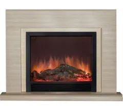 Каминокомплект Glenrich АСТОРИЯ Delux Sh 33BL бел.дуб c топкой SHARM 33 BL