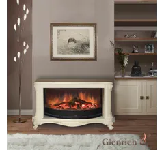 Каминокомплект Glenrich ВЕРСАЛЬ R 86 мрамор крем c топкой RONDO S86