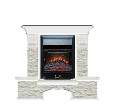 Каминокомплект Glenrich БОСТОН К ГО угл. белый c топкой MAJESTIC BL