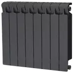 Радиатор биметаллический RIFAR MONOLIT 500 RAL 7012 10 секц. бок. – вид 1