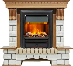 Каминокомплект Dimplex Pierre Luxe - Дуб / Белый (Высота 1020мм) с очагом Brookline Black