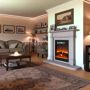 Электрические каминные очаги Glenrich: уют и стиль