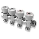 Коллектор с регулировочными вентилями ROYAL THERMO 3/4"×1/2", 4 выхода – вид 1