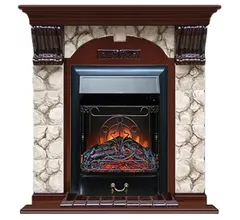 Каминокомплект Glenrich АРОЧНЫЙ КАРЕЛИЯ кр.дер. c топкой MAJESTIC BR
