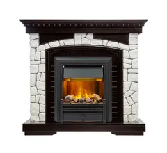 Каминокомплект Dimplex Glasgow - Венге / Белый с очагом Brookline Black