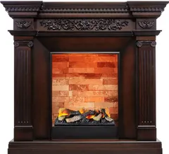 Каминокомплект Dimplex Amalfi - Махагон коричневый антик с очагом Cassette 400 LNH-INT (с дровами)
