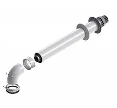 Горизонтальное окончание для гориз. Дымохода De Dietrich DY 908 ф60/100 мм для котлов MS; MSL