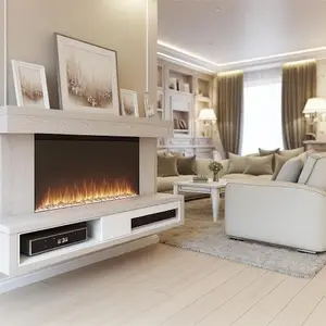 Электрический каминный комплект белый дуб: уют и стиль