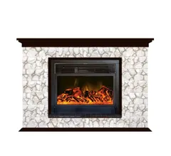Каминокомплект Glenrich ПАФОС 28 КАРЕЛИЯ венге c топкой NEWFLAME