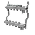 Коллектор ROYAL THERMO на 6-7 выходов (вверх-вниз), Ду 25 с кронштейнами – вид 1