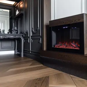 Каминокомплект электрокамина с темным дубом - решение стиля
