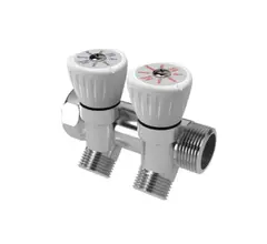 Коллектор с регулировочными вентилями ROYAL THERMO 3/4"×1/2", 2 выхода