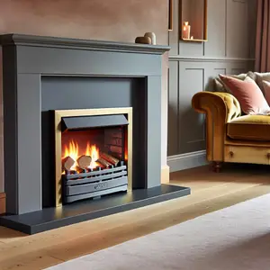 Каминокомплект Langford Серый графит с очагом Aspen Gold