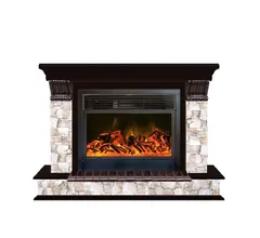 Каминокомплект Glenrich ПАНОРАМА 28 АРБАТ дуб 46 c топкой NEWFLAME