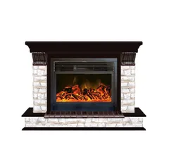 Каминокомплект Glenrich ПАНОРАМА 28 АЛТАЙ дуб 46 c топкой NEWFLAME