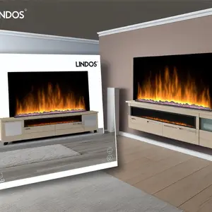 Каминокомплект Royal Flame Lindos - Beige Grey с очагом Vision 23 EF LED 3D FX