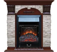 Каминокомплект Glenrich АРОЧНЫЙ МИСХОР кр.дер. c топкой MAJESTIC BL