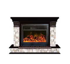 Каминокомплект Glenrich ПАНОРАМА 28 АРБАТ венге c топкой NEWFLAME