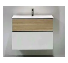 Тумба под раковину Burg Fiumo белый матовый/Cashmere oak decor (SFXN 102 F3956 FOT45 G0200)