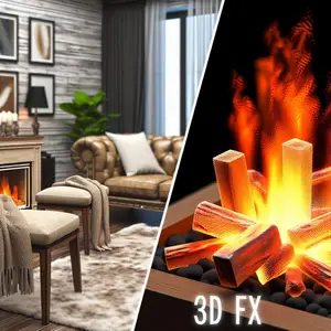 Очаг LED светильник 3D FX для интерьера — уют и стиль
