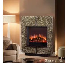 Каминокомплект Glenrich ДА ВИНЧИ Sh 33BL КОРИЧНЕВЫЙ c топкой SHARM 33 BL