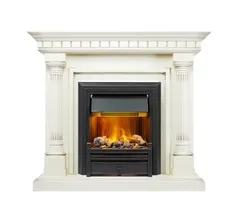Каминокомплект Dimplex Dallas - Слоновая кость с патиной с очагом Brookline Black