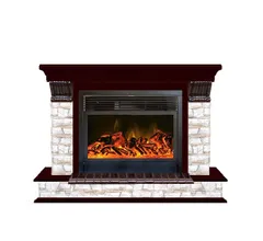 Каминокомплект Glenrich ПАНОРАМА 28 АЛТАЙ кр.дер. c топкой NEWFLAME