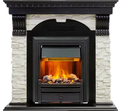 Каминокомплект Dimplex Dublin - Венге / Сланец белый с очагом Brookline Black