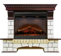 Каминокомплект Dimplex Pierre Luxe угловой - Темный дуб / Белый с очагом Symphony 26'' DF2608-INT