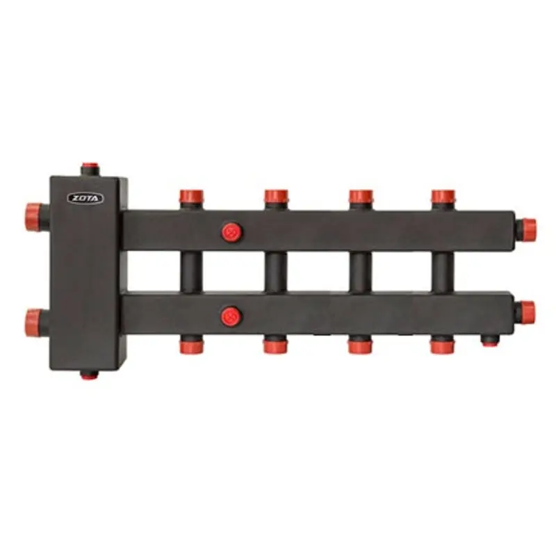 Гидроразделитель с коллектором ZOTA горизонтальный, 5 контуров, до 70 кВт с заглушкой под ТЭНБ – вид 1