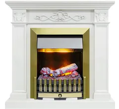 Каминокомплект Dimplex Montana - Белый с очагом Danville Antique Brass FB2