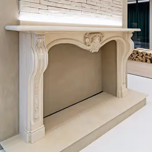 Каминный портал Royal Flame Dallas слоновая кость с патиной